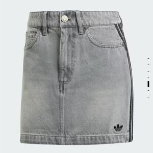 New adidas Adicolor 3-Stripes Denim Mini Skirt